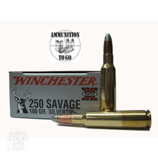 20rds - 250 Savage Winchester Super-X 100gr. Silvertip Ammo